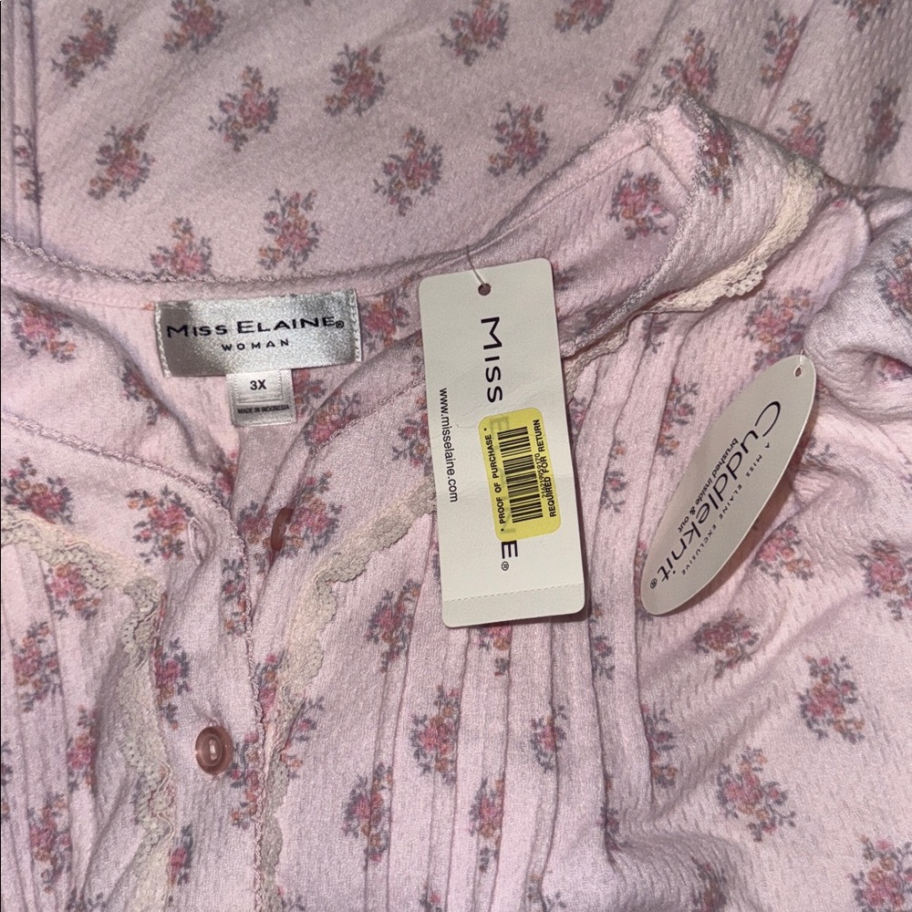 Miss Elaine 3X soft pink gown NWT - Picture 3 of 3